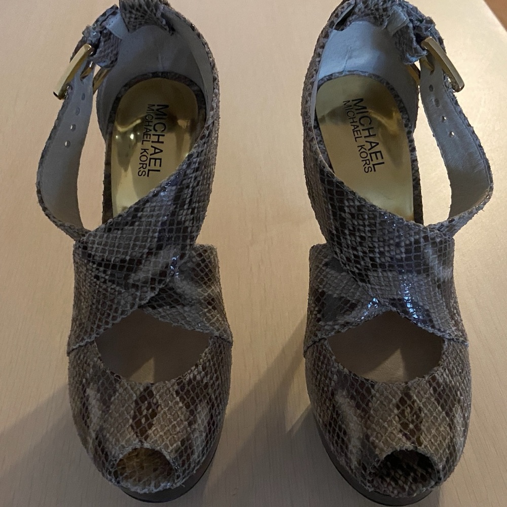 Michael Kors Eboni cross strap heels